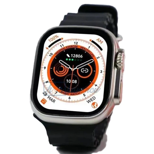 Умные смарт-часы Smart Watch GS8 Plus Ultra, голосовой вызов, шагомер, тонометр, пульсометр, оксиметр, режим мульти-спорт, функция голосового помощника, украинский язык, для мужчин и женщин, чёрный (001438769). - изображение 6