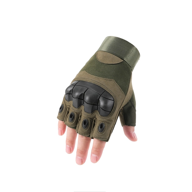 Тактичні рукавички Multicam Extrime RX безпалі, зелені, розмір L - зображення 1