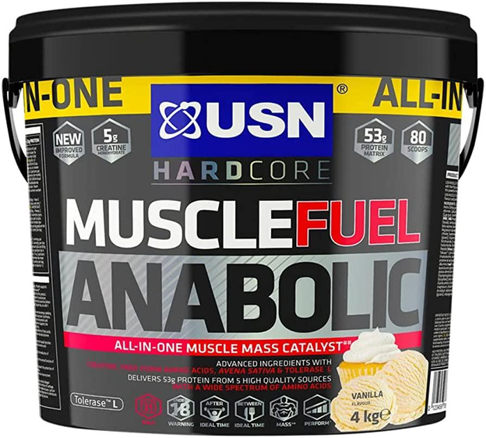 Gainer USN Muscle Fuel Anabolic 4000 g Vanilla (6009544953555) - obraz 1