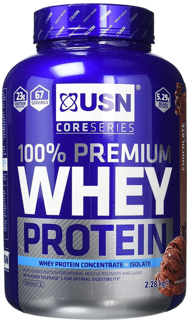 USN 100% Premium Whey Protein 2280 g Czekolada (6009694864343) - obraz 1