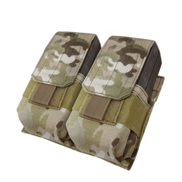 Подсумок для магазинов винтовки 7.62 двойной молле Condor Double AR10/M-14 Mag Pouch MA63 Crye Precision MULTICAM - изображение 1