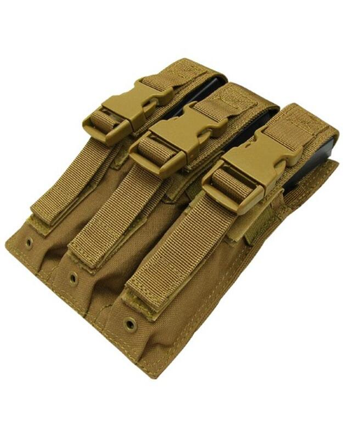 Подсумок для магазинов пистолета-пулемета тройний молле Condor MP5 Mag Pouch MA37 Coyote Brown - изображение 1