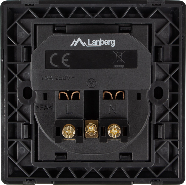 Lanberg Schuko Socket 2 Port USB 2.1A Czarny (AC-WS01-USB2-FB) - obraz 4