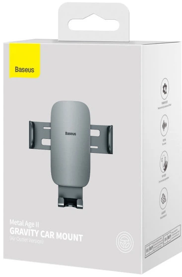 Автотримач для телефону Baseus Gravity Metal Age II Car Mount (SUJS000013) - зображення 7