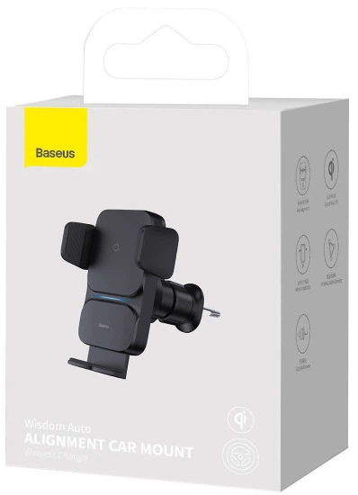 Автомобільний тримач із бездротовою зарядкою Baseus 15 Вт Alignment Car Mount Black (CGZX000001) - зображення 10