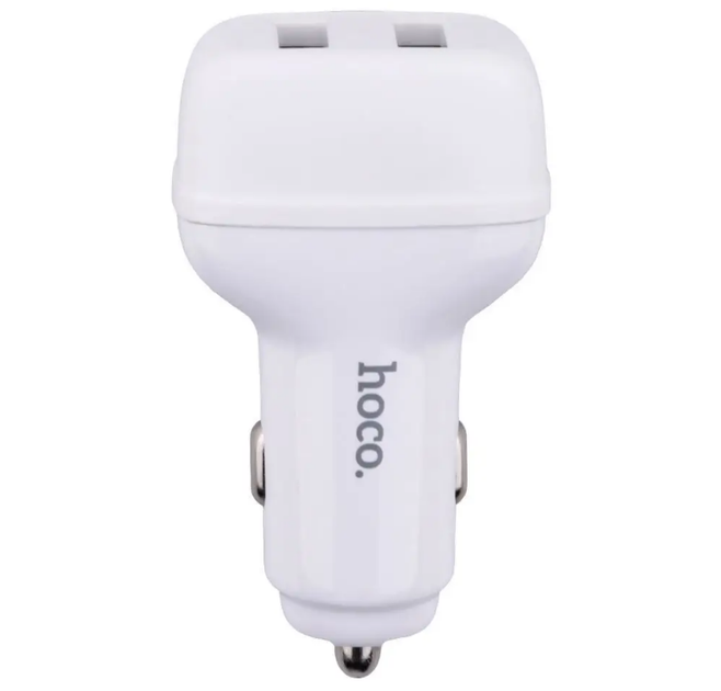 Автомобильное зарядное устройство Hoco Z36 2.4A 2xUSB - White - Фото 3 Автомобильное зарядное устройство Hoco Z36 2.4A 2xUSB - White - изображение 3