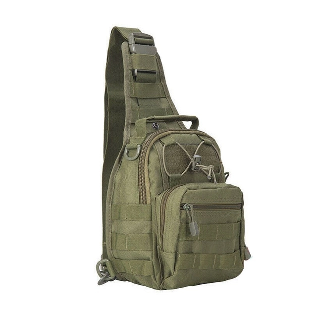 Тактична армійська нагрудна однолямочная чоловіча сумка через плече - изображение 2