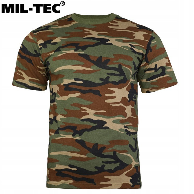 Бавовняна футболка Mil-Tec® Woodland S - зображення 2