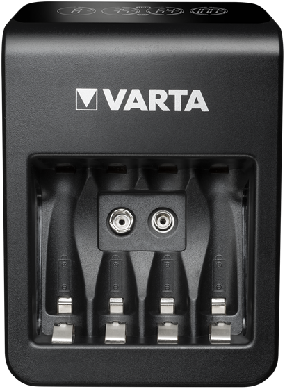 Ładowarka akumulatorków Varta LCD Plug Charger+ EU 4x 2100 mAh Black (57687101441) - obraz 3