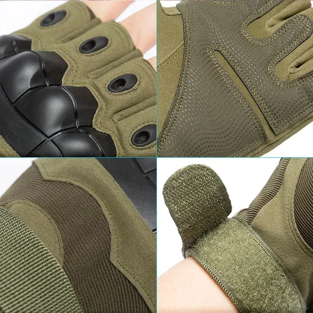 Тактические перчатки Multicam Extrime RX безпалые размер XL Зеленые (Extrime RX green XL) - изображение 2