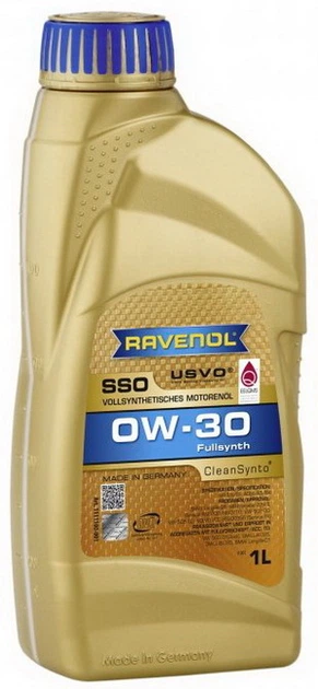 Масло моторное синтетическое RAVENOL SSO 0W-30, 1л (SSOSAE0W301L ...