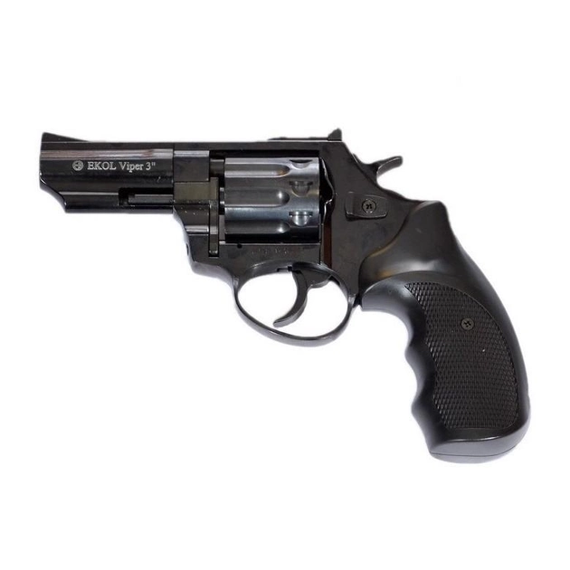 Револьвер под патрон Флобера Ekol Viper 3" стальной барабан черный 170 м/с - изображение 1
