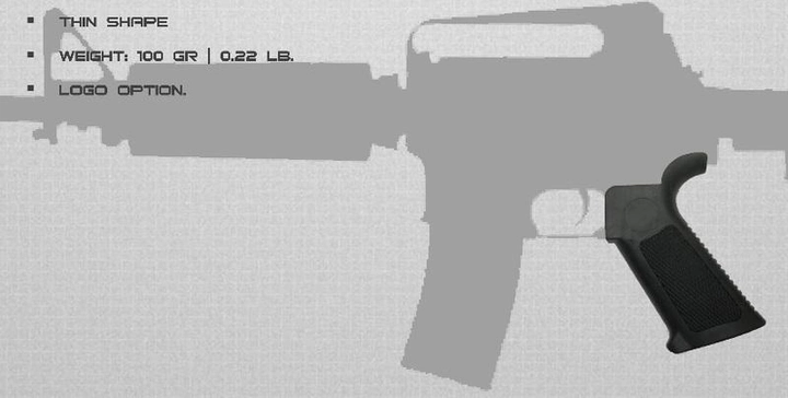 Пистолетная рукоять IMI M4 Overmolded Pistol Grip ZG103 Чорний - изображение 2