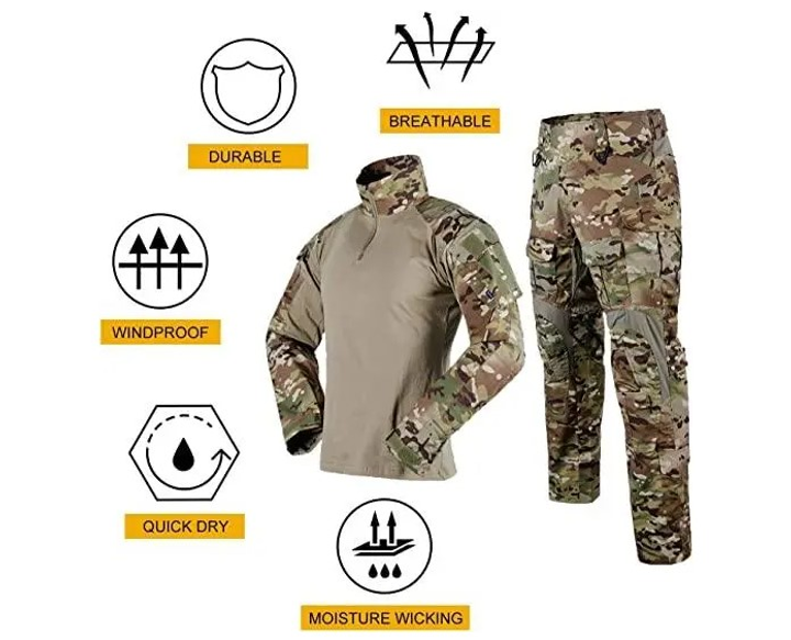 Тактичний костюм G3 Multicam, штурмова військова, бойова форма, сорочка з довгим рукавом та штани з наколінниками Мультикам р.2XL - зображення 2