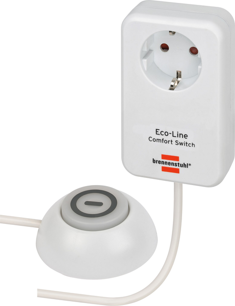 Адаптер розетка Brennenstuhl Eco Line Comfort Switch 1 розетка ...