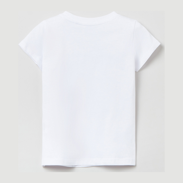Koszulka dziecięca dla dziewczynki OVS 1785690 104 cm Biała (8057274831573) - obraz 2