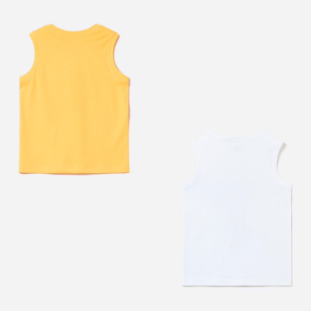 Zestaw koszulek bez rękawów chłopięcych 2 szt OVS 1790120 128 cm Biały (8057274906066) - obraz 2