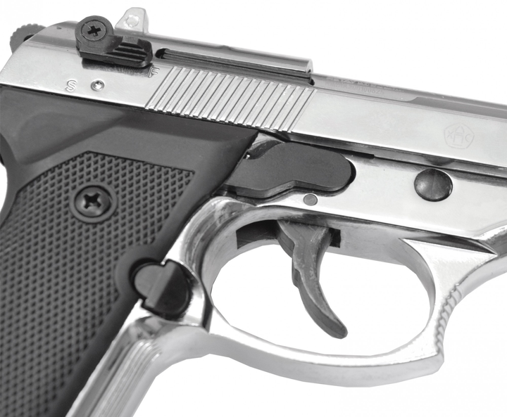 Стартовый пистолет RETAY MOD. 92 Nickel (Beretta 92) + Патроны 25шт. - изображение 2