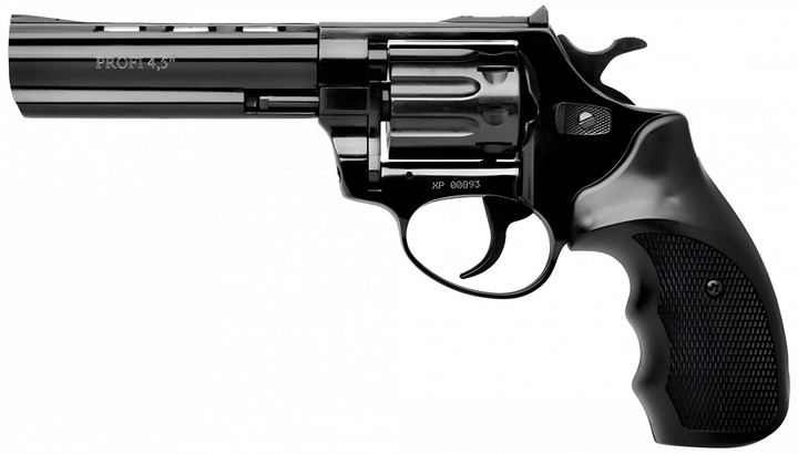Револьвер под патрон Флобера Profi 4.5" черный пластик с Кобурой - изображение 2