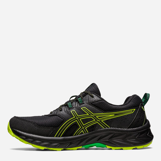 Чоловічі кросівки для бігу ASICS Gel-Venture 9 1011B486-003 42.5 27 см Чорний/Лаймовий (4550456323476) - зображення 3