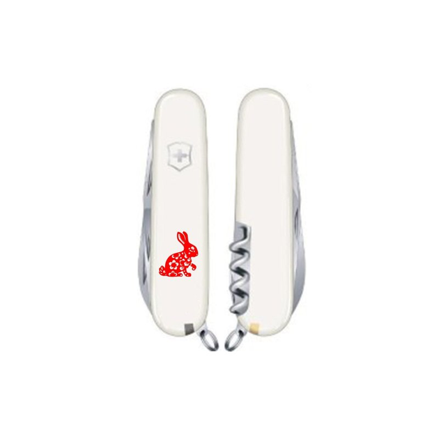 Нож Victorinox Spartan Zodiac White "Бенгальський Кролик" Red (1.3603.7_Z2061u) - изображение 2