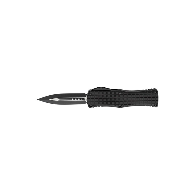 Нож Microtech Hera Double Edge Black Blade FRAG OTF Tactical Serrator Blue (702-1TFRS) - изображение 1