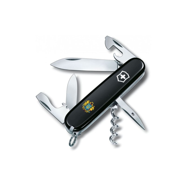 Нож Victorinox Spartan Ukraine Black "Великий Герб України" (1.3603.3_T0400u) - изображение 1