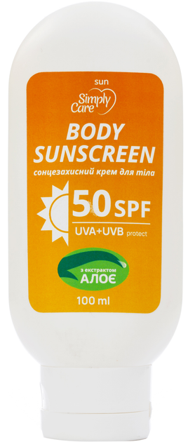 Солнцезащитный крем для тела Simply Care SPF 50+ 100 мл (4820257720119 ...