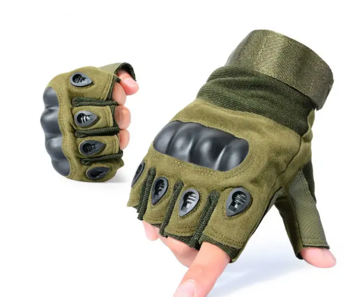 Тактичні рукавички з відкритими пальцями - изображение 1