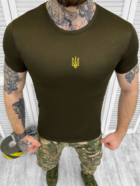 Тактична футболка з матеріалу інноваційного ЗСУ Olive XXL - зображення 1