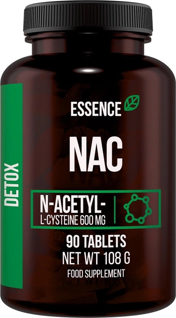Амінокислота N-ацетил-L-цистеїн Essence NAC 90 таблеток (5902811804806) - зображення 1