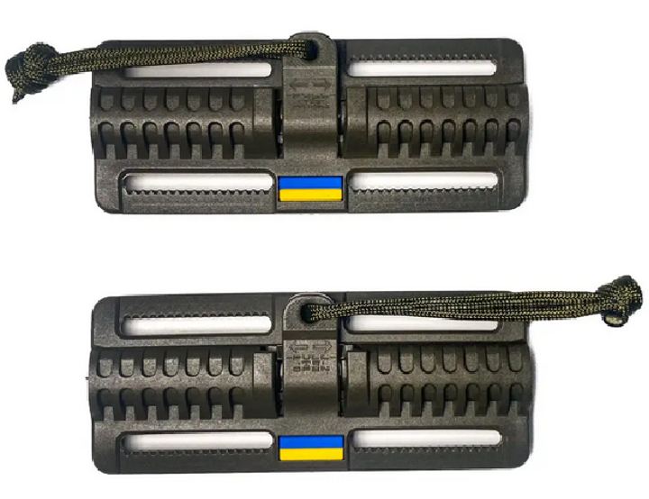 Пряжка швидкого скидання із прапором України Safety А.FP-2221A+B (Кайман 1) Чорна - зображення 1