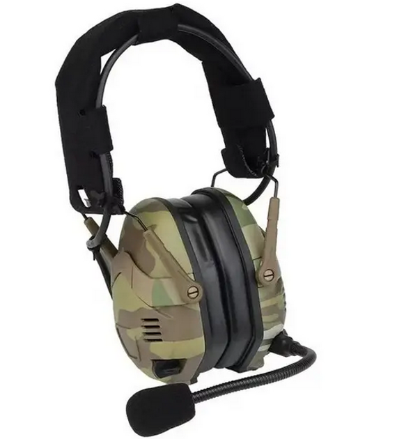 Тактические активные наушники с микрофоном и Bluetooth Wosport HD-16 Мультикам - изображение 1
