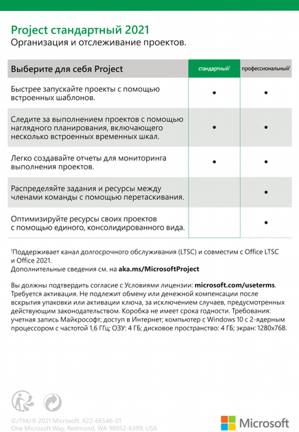 Microsoft Project Standard 2021 для 1 ПК, ESD — електронна ліцензія, всі мови (076-05905-ESD) - зображення 2