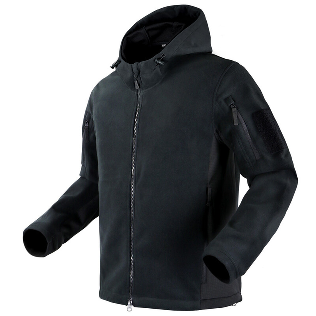 Тактична куртка флісова Condor MERIDIAN FLEECE HOODY 101135 Medium, Чорний - зображення 1