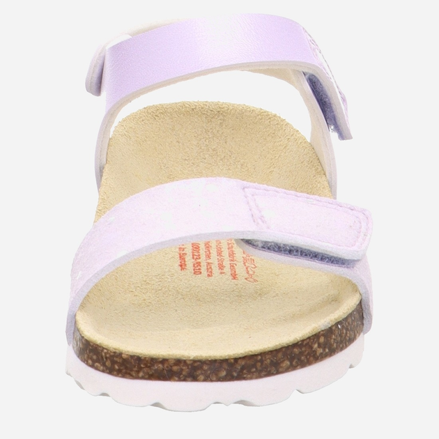 Підліткові шкіряні сандалії для дівчинки Superfit Fussbettpantoffel 1-000123-8510 35 Фіолетові (9008518908727) - зображення 3