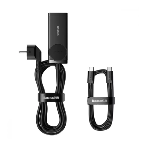 Зарядний пристрій МПЗ Baseus GaN3 Pro 100W (AC(EU)+2 USB+2 Type-C ) + Кабель Type-C to Type-C 100W (1m) - зображення 2
