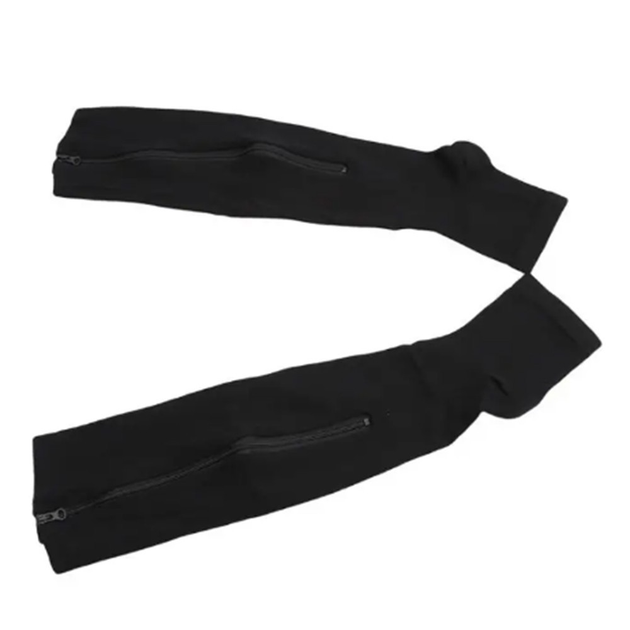 Компрессионные гольфы от варикоза Zip Sox черные (размер S) лечебные со ...