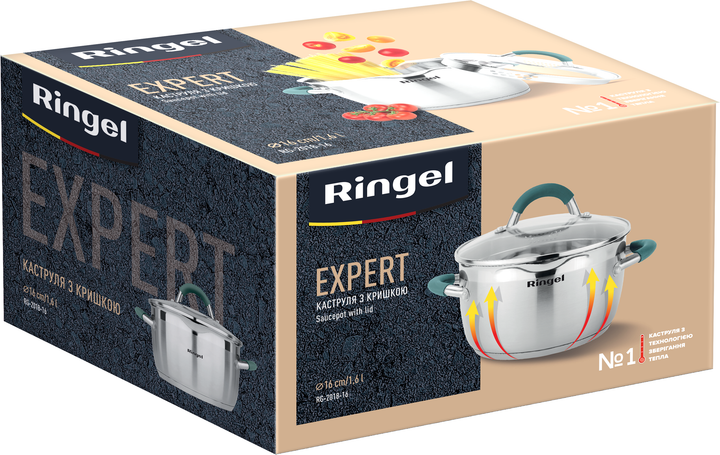Кастрюля Ringel Expert 16 см 1.6 л (RG 2018-16) - изображение 4