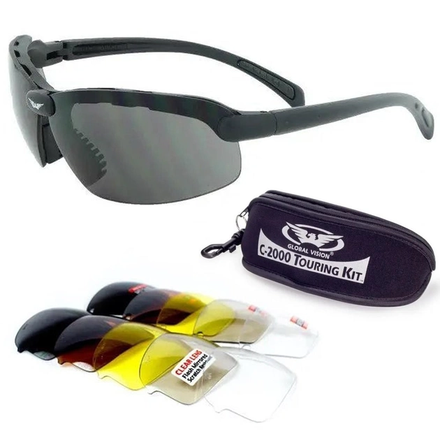 Захисні тактичні окуляри Global Vision стрілкові окуляри зі змінними лінзами C-2000 Touring Kit (1Ц2000) - зображення 1