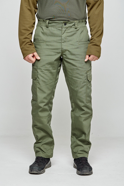 Тактичні штани UKM 52L олива карго ріп стоп - зображення 1