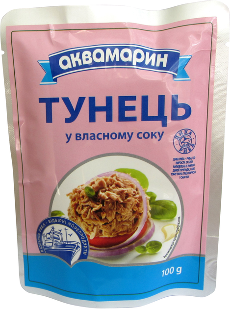 Тунец в собственном соку Аквамарин 100 г (6946949901685) – купить в ...