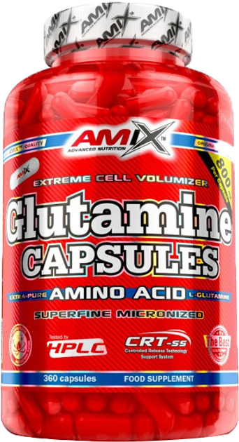 Aminokwas Amix L-Glutamine 800 mg 360 k (8594159532717) - obraz 1