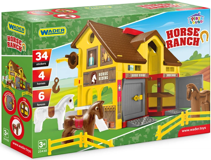 Zestaw do gry Wader Play House Stadnina Koni 37x30 cm (5900694254305) - obraz 2