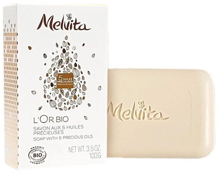 Мило Melvita L'Or Bio Soap With 5 Precious Oils 100 г (3284410039295) - зображення 1