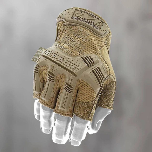 Військові штурмові рукавички без пальців Mechanix M-Pact Fingerless Пісочний L (Kali) - зображення 2