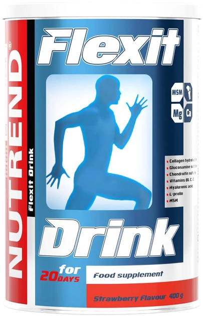 Suplement diety Nutrend Flexit Drink 400 g Strawberry (8594014865097) - obraz 1