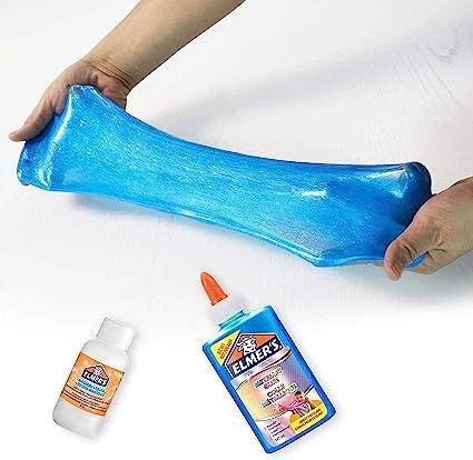 Перламутровий Клей Elmer's Metallic Glue 147 мл ідеальний для створення слаймів Елмерс Блакитний (00407) - зображення 4