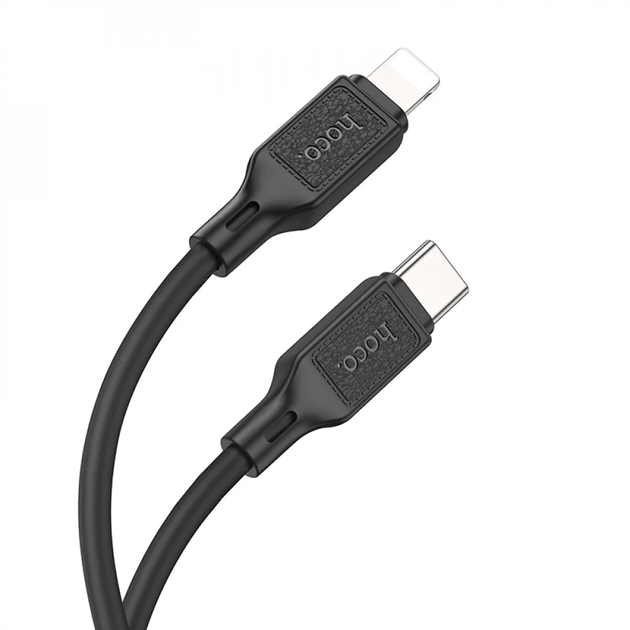 Кабель HOCO X90 Cool silicone PD charging data cable for iP Black (6931474788382) - изображение 2