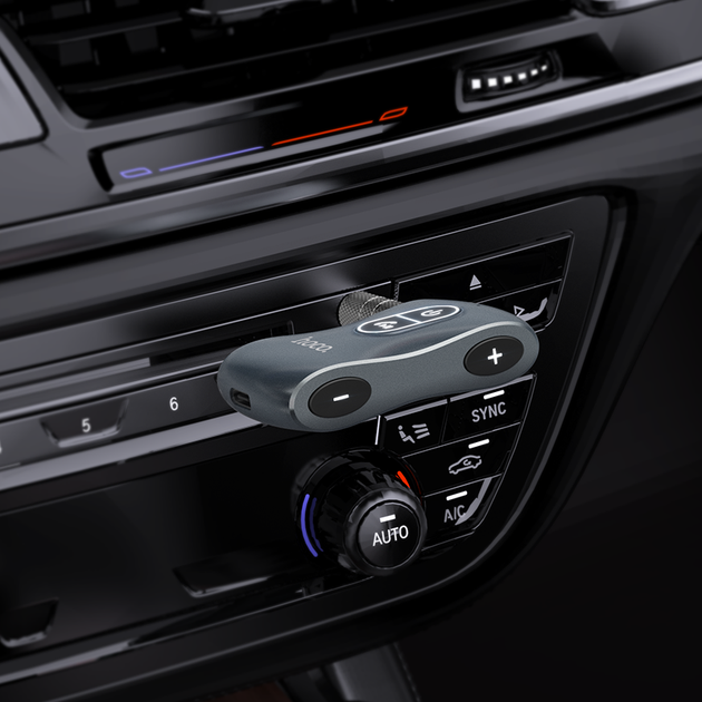 Автомобільний Bluetooth адаптер Hoco E73 Tour Car AUX BT Receiver BT5.0 Grey - изображение 5